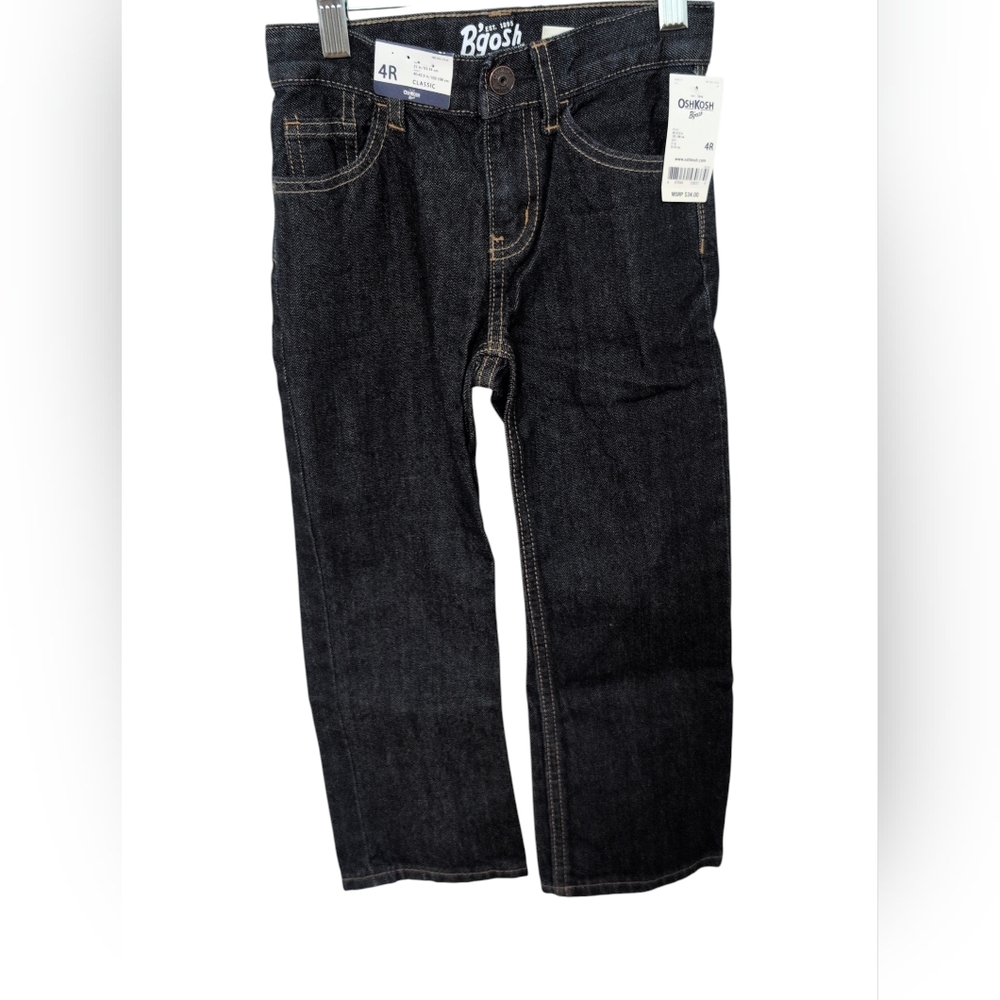 OshKosh B'gosh Boys Dark Blue Straight Leg Jeans Size 4R NWT